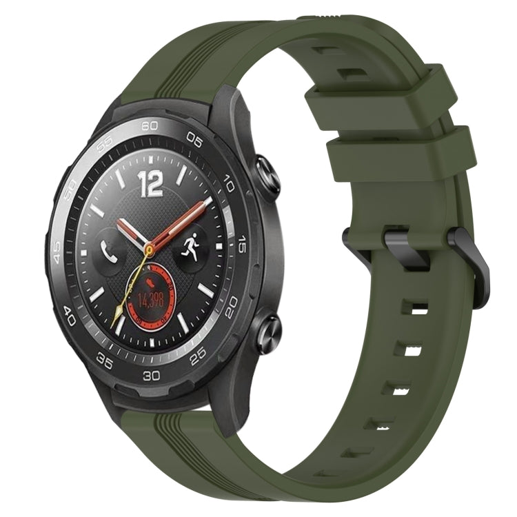 20mm Concave Striped Slicone Watch Band, For Huawei Watch GT3 Pro 43mm, For Huawei Watch GT3 42mm, For Huawei Watch GT2 42mm, For Huawei Watch 2