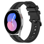 20mm Concave Striped Slicone Watch Band, For Samsung Galaxy Watch5 44mm, For Samsung Galaxy Watch 6 Classic 47mm, For Samsung Galaxy Watch5 40mm, For Samsung Galaxy Watch5 Pro 45mm
