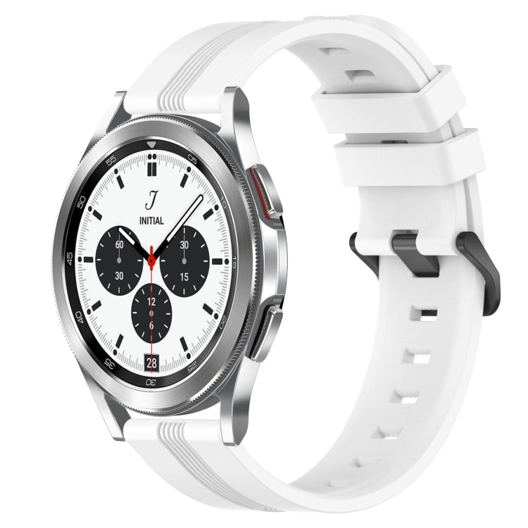 20mm Concave Striped Slicone Watch Band, For Samsung Galaxy Watch4 44mm, For Samsung Galaxy Watch4 40mm, For Samsung  Galaxy Watch 4 Classic 42mm, For Samsung  Galaxy Watch 4 Classic 46mm