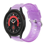 20mm Transparent Shiny Diamond TPU Watch Band, For Samsung Galaxy Watch 3 41mm, For Samsung Galaxy Watch 42mm, For Samsung Galaxy Watch5 40mm / 44mm, For Samsung Galaxy Watch5 Pro, For Samsung Galaxy Watch4 / Watch4 Classic, For Samsung Galaxy Watch3 4...