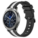 22mm Vertical Two-Color Silicone Watch Band, For Samsung Galaxy Watch3 45mm, For Samsung Galaxy Watch 46mm, For Samsung Gear S3 Classic, For Samsung Gear S3 Frontier