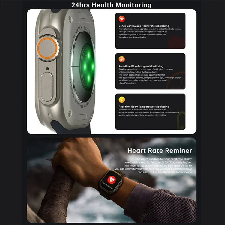 W800 Ultra 2.02 inch Color Screen Smart Watch,Support Heart Rate Monitoring / Blood Pressure Monitoring