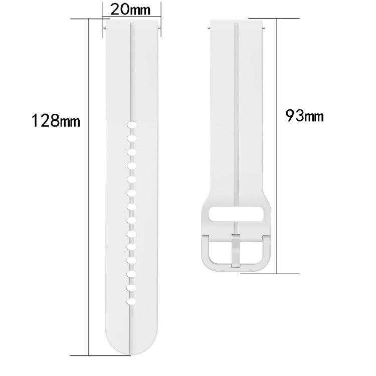20mm Loop Silicone Watch Band, For Samsung Galaxy Watch4 44mm, For Samsung Galaxy Watch4 40mm, For Samsung  Galaxy Watch 4 Classic 42mm, For Samsung  Galaxy Watch 4 Classic 46mm