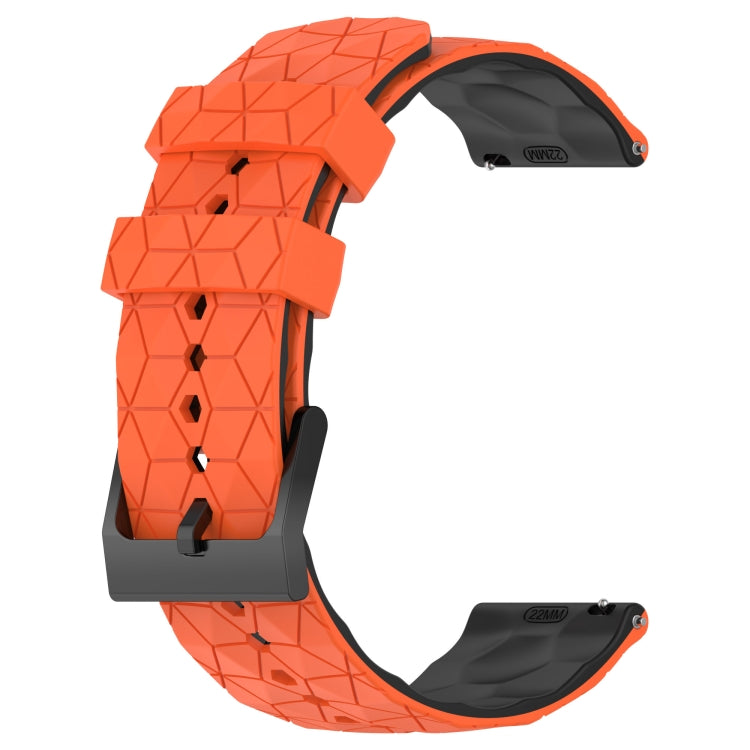 22mm Football Pattern Two-Color Silicone Watch Band, For Xiaomi Haylou RS4 LS12