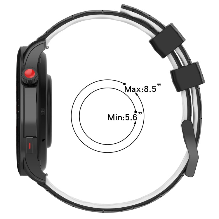 22mm Football Pattern Two-Color Silicone Watch Band, For Xiaomi Haylou RS4 LS12