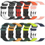 22mm Football Pattern Two-Color Silicone Watch Band, For Samsung Galaxy Watch3 45mm, For Samsung Galaxy Watch 46mm, For Samsung Gear S3 Classic, For Samsung Gear S3 Frontier