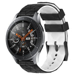 22mm Football Pattern Two-Color Silicone Watch Band, For Samsung Galaxy Watch3 45mm, For Samsung Galaxy Watch 46mm, For Samsung Gear S3 Classic, For Samsung Gear S3 Frontier