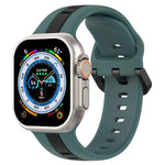 Two-Color Loop Buckle Silicone Watch Band, For Apple Watch Ultra 49mm, For Apple Watch Series 8&7 45mm, For Apple Watch Series 8&7 41mm