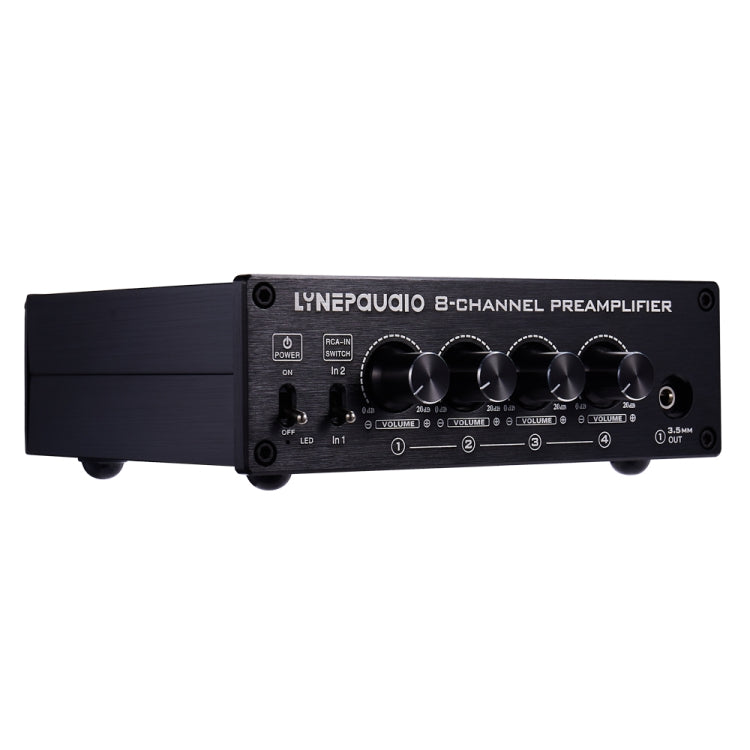 Pre-Amplifier Speaker Distributor, 2 In 8 Out Switcher, Speaker Comparator, Signal Booster, With Volume Control And Earphone 16-600 ohms / Monitor Function 2-Channel Signal Switching Input