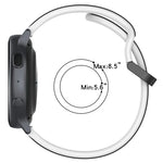 20mm Convex Loop Two-Color Silicone Watch Band, For Samsung Galaxy Watch 6 40mm, For Samsung Galaxy Watch 6 Classic 43mm
