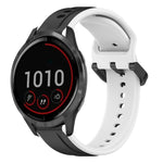 22mm Convex Loop Two-Color Silicone Watch Band, For Garmin Vivoactive4