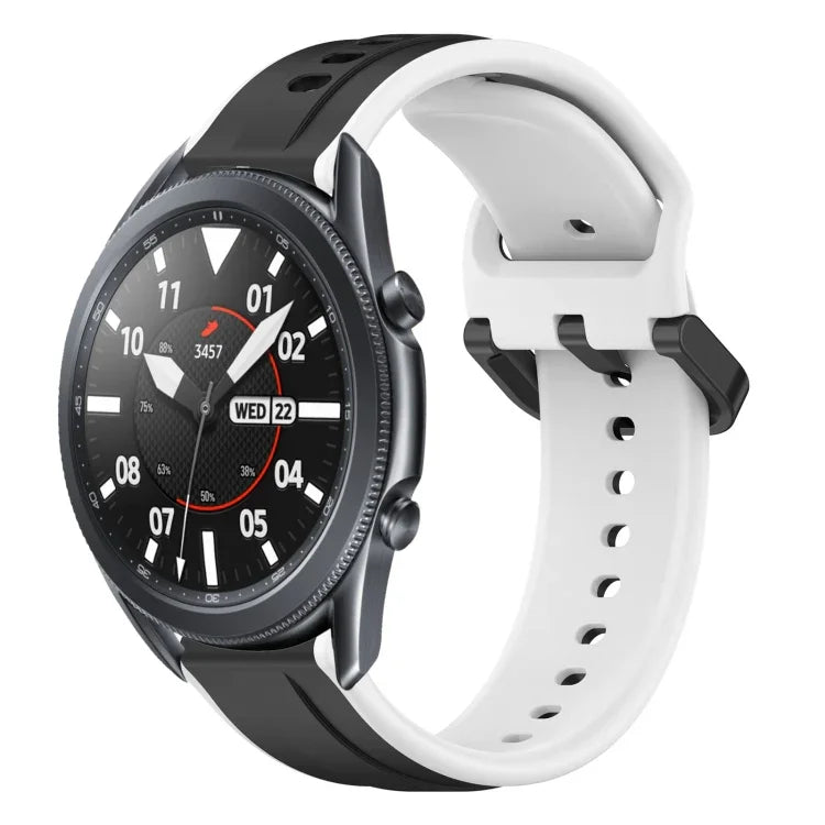 22mm Convex Loop Two-Color Silicone Watch Band, For Samsung Galaxy Watch3 45mm, For Samsung Galaxy Watch 46mm, For Samsung Gear S3 Classic, For Samsung Gear S3 Frontier