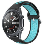 22mm Perforated Breathable Sports Silicone Watch Band, For Samsung Galaxy Watch3 45mm, For Samsung Gear S3 Classic, For Samsung Gear S3 Frontier