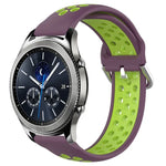 22mm Perforated Breathable Sports Silicone Watch Band, For Samsung Galaxy Watch3 45mm, For Samsung Gear S3 Classic, For Samsung Gear S3 Frontier