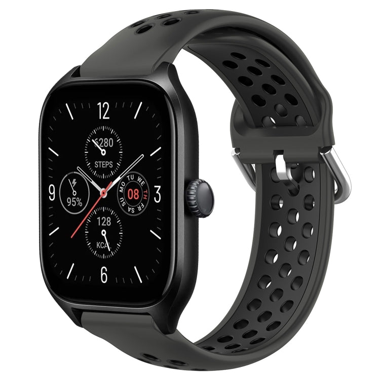 20mm Perforated Breathable Sports Silicone Watch Band, For Amazfit GTS 4, For Amazfit GTS 3, For Amazfit GTS 2E