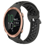 20mm Perforated Breathable Sports Silicone Watch Band, For Garmin Forerunner 645 Music, For Garmin Forerunner Sq2, For Garmin Forerunner Sq2 Music