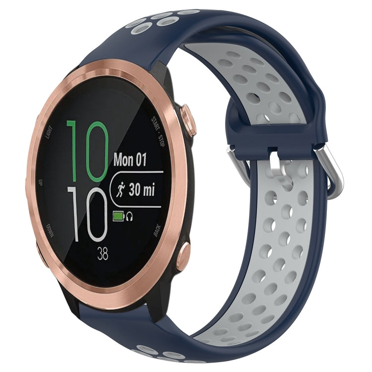 20mm Perforated Breathable Sports Silicone Watch Band, For Garmin Forerunner 645 Music, For Garmin Forerunner Sq2, For Garmin Forerunner Sq2 Music