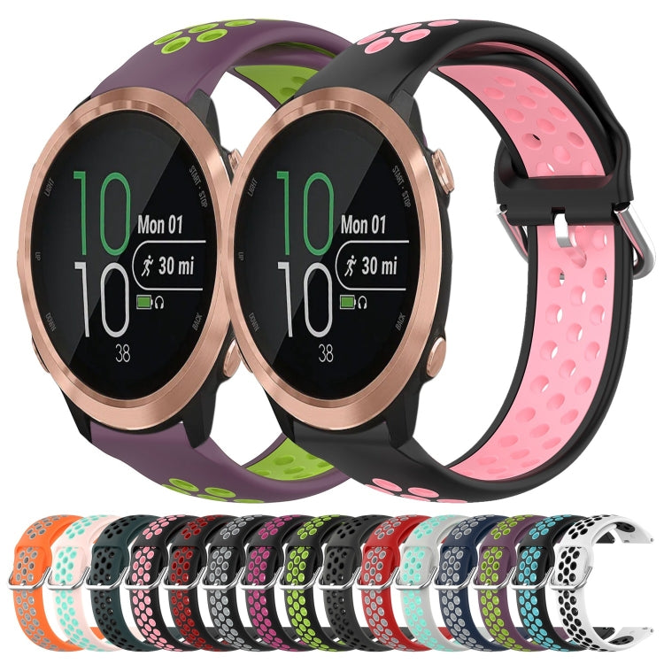 20mm Perforated Breathable Sports Silicone Watch Band, For Garmin Forerunner 645 Music, For Garmin Forerunner Sq2, For Garmin Forerunner Sq2 Music