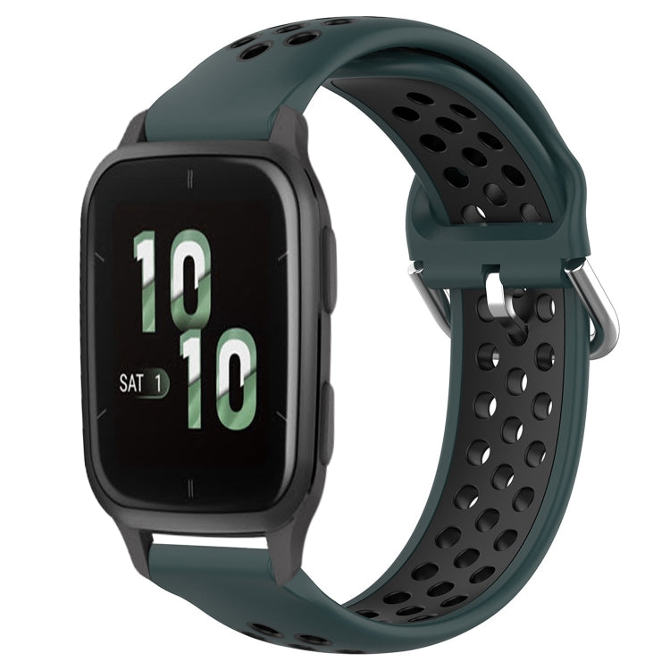 20mm Perforated Breathable Sports Silicone Watch Band, For Garmin Forerunner 645 Music, For Garmin Forerunner Sq2, For Garmin Forerunner Sq2 Music