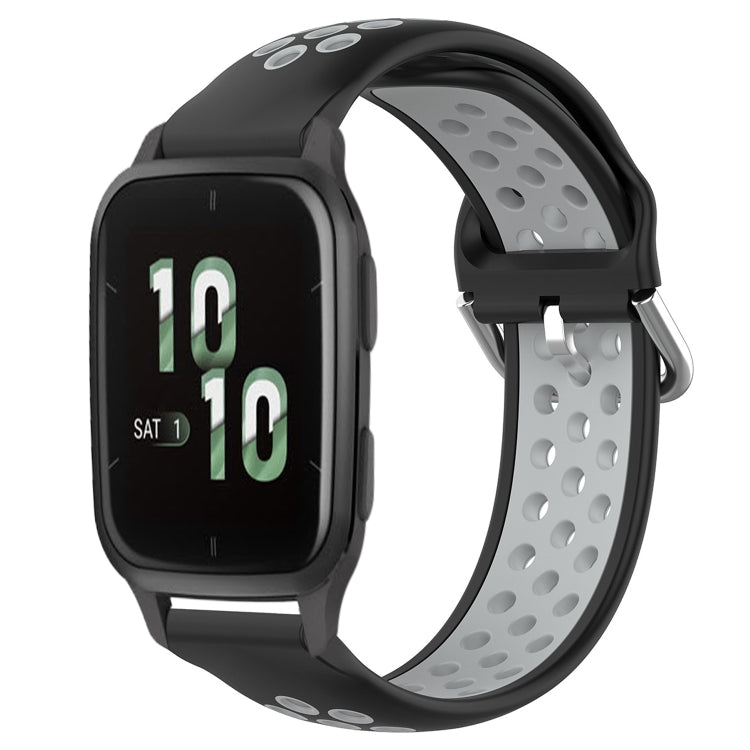 20mm Perforated Breathable Sports Silicone Watch Band, For Garmin Forerunner 645 Music, For Garmin Forerunner Sq2, For Garmin Forerunner Sq2 Music
