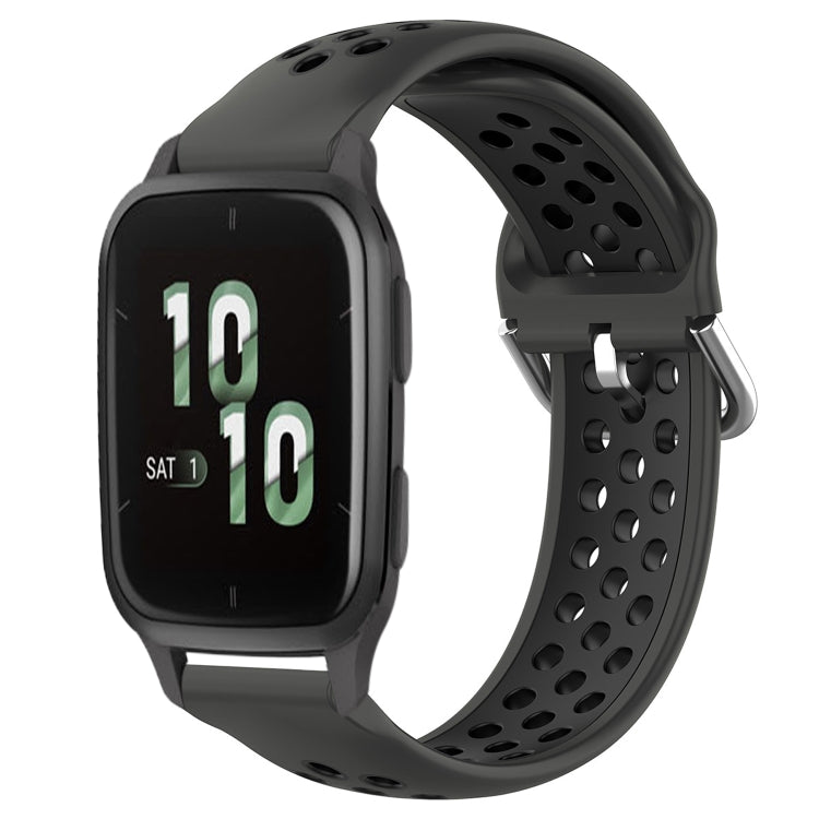 20mm Perforated Breathable Sports Silicone Watch Band, For Garmin Forerunner 645 Music, For Garmin Forerunner Sq2, For Garmin Forerunner Sq2 Music