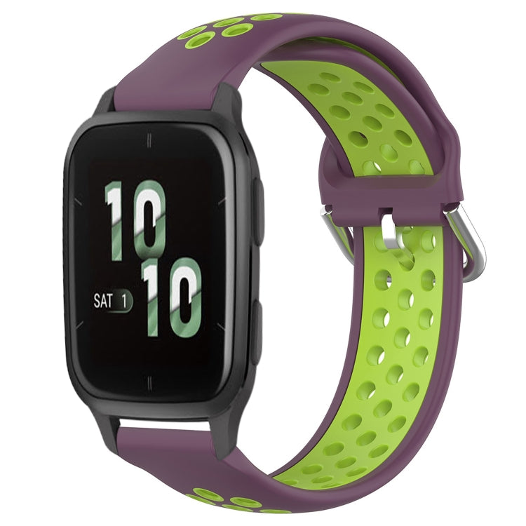 20mm Perforated Breathable Sports Silicone Watch Band, For Garmin Forerunner 645 Music, For Garmin Forerunner Sq2, For Garmin Forerunner Sq2 Music