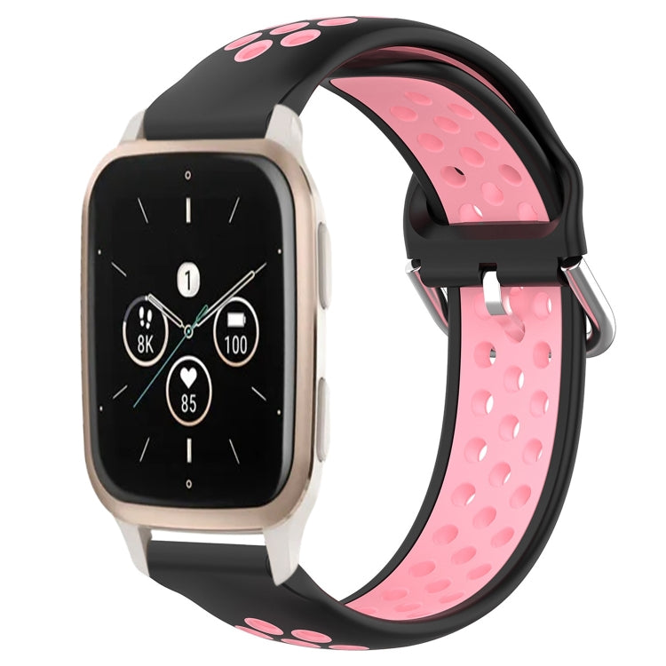 20mm Perforated Breathable Sports Silicone Watch Band, For Garmin Forerunner 645 Music, For Garmin Forerunner Sq2, For Garmin Forerunner Sq2 Music