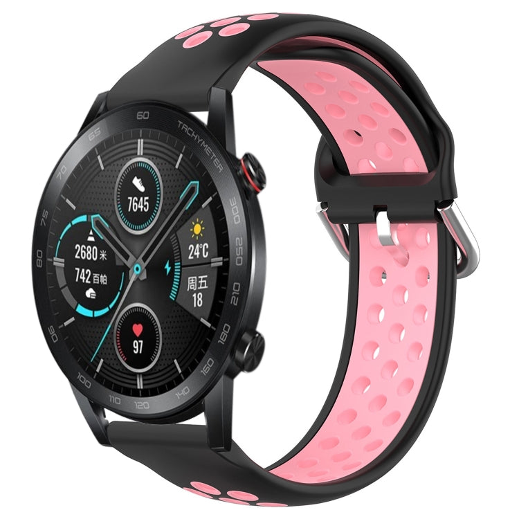 22mm Perforated Breathable Sports Silicone Watch Band, For Honor Watch GS Pro, For Honor Magic Watch 2 46mm, For Honor Watch Dream
