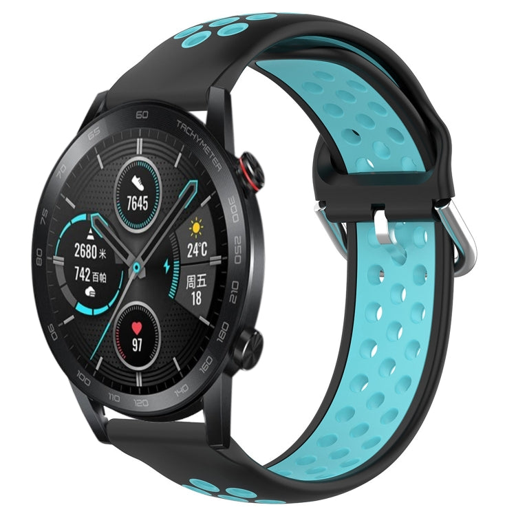 22mm Perforated Breathable Sports Silicone Watch Band, For Honor Watch GS Pro, For Honor Magic Watch 2 46mm, For Honor Watch Dream
