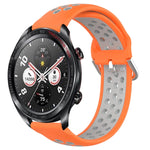 22mm Perforated Breathable Sports Silicone Watch Band, For Honor Watch GS Pro, For Honor Magic Watch 2 46mm, For Honor Watch Dream
