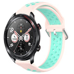 22mm Perforated Breathable Sports Silicone Watch Band, For Honor Watch GS Pro, For Honor Magic Watch 2 46mm, For Honor Watch Dream