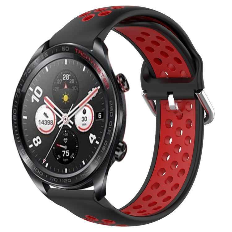 22mm Perforated Breathable Sports Silicone Watch Band, For Honor Watch GS Pro, For Honor Magic Watch 2 46mm, For Honor Watch Dream