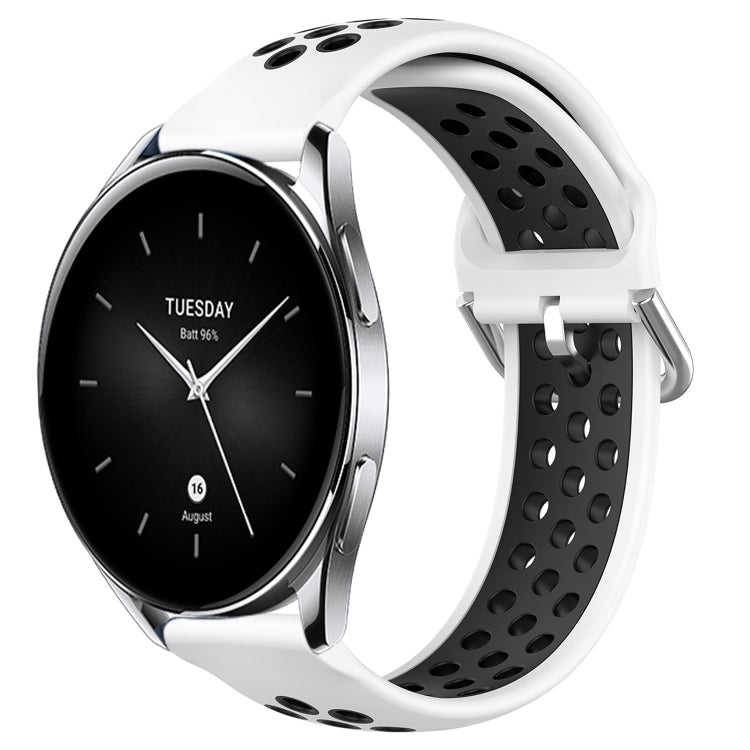 22mm Perforated Breathable Sports Silicone Watch Band, For Xiaomi Watch S2 42mm, For Xiaomi Watch S2 46mm, For Xiaomi MI Watch S1