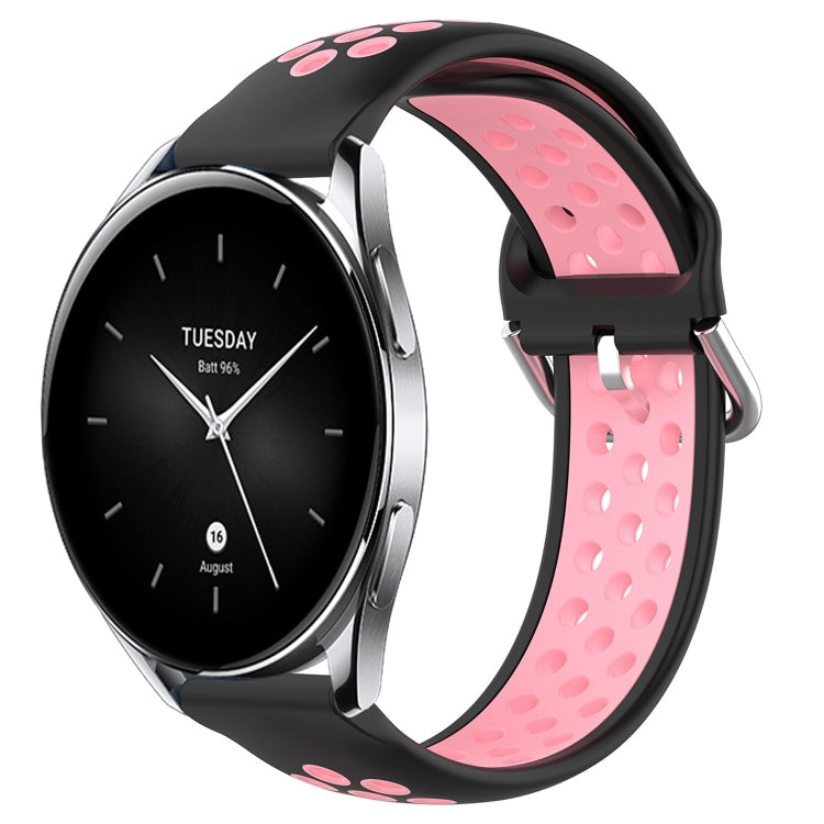 22mm Perforated Breathable Sports Silicone Watch Band, For Xiaomi Watch S2 42mm, For Xiaomi Watch S2 46mm, For Xiaomi MI Watch S1