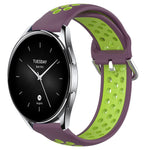 22mm Perforated Breathable Sports Silicone Watch Band, For Xiaomi Watch S2 42mm, For Xiaomi Watch S2 46mm, For Xiaomi MI Watch S1