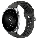 22mm Perforated Breathable Sports Silicone Watch Band, For Xiaomi Watch S2 42mm, For Xiaomi Watch S2 46mm, For Xiaomi MI Watch S1