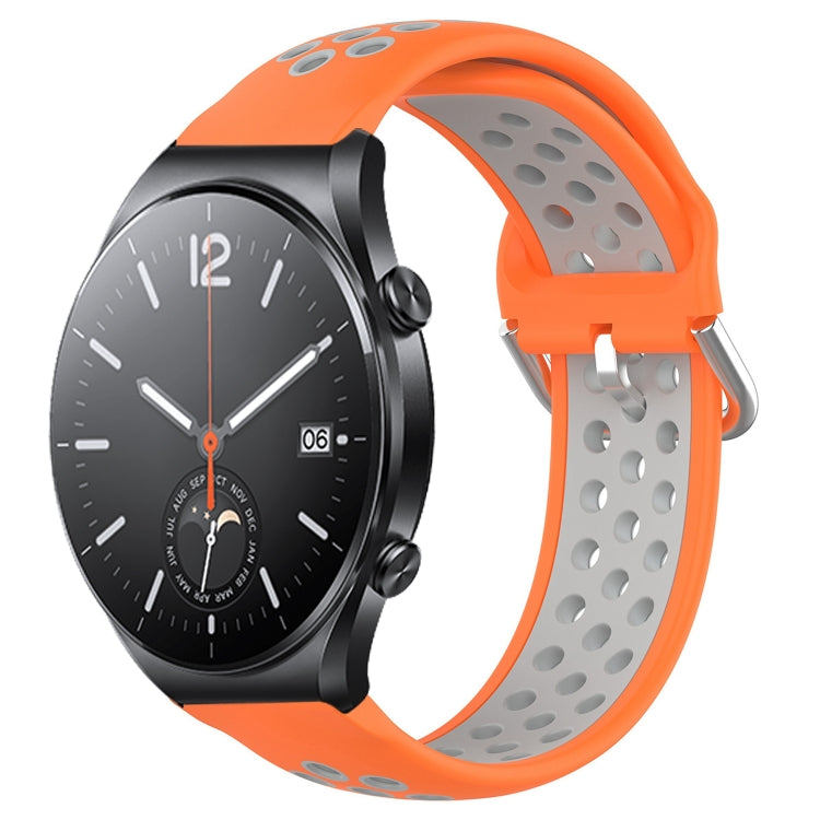 22mm Perforated Breathable Sports Silicone Watch Band, For Xiaomi Watch S2 42mm, For Xiaomi Watch S2 46mm, For Xiaomi MI Watch S1