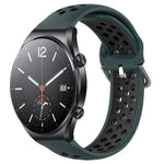 22mm Perforated Breathable Sports Silicone Watch Band, For Xiaomi Watch S2 42mm, For Xiaomi Watch S2 46mm, For Xiaomi MI Watch S1