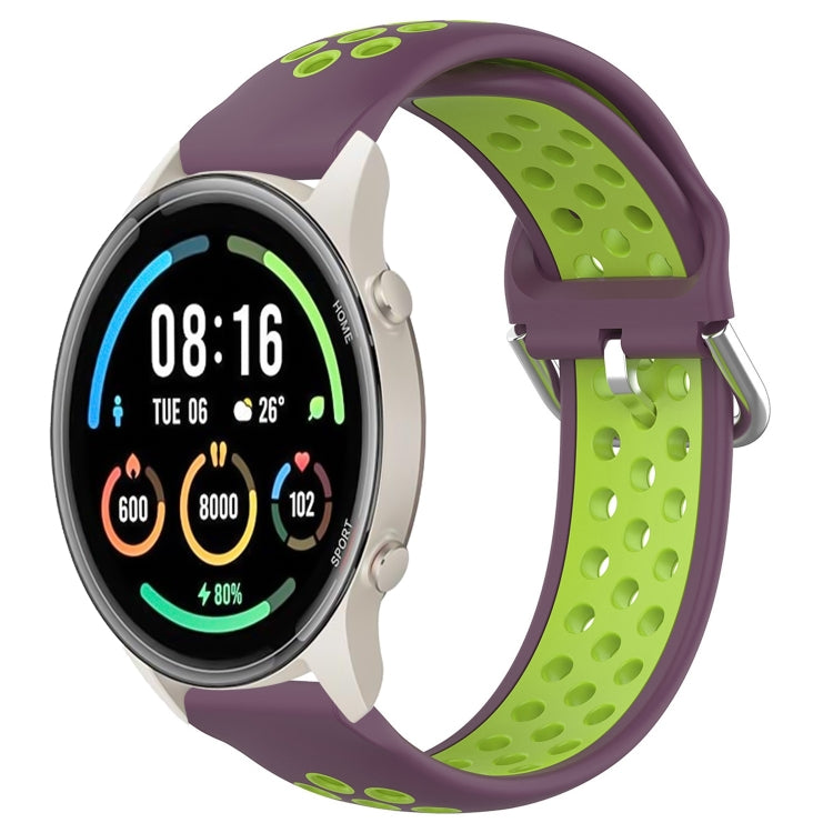 22mm Perforated Breathable Sports Silicone Watch Band, For Xiaomi MI Watch Sport, For Xiaomi Haylou RT2 LS10, For  Xiaomi Haylou RS4 LS12