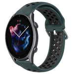 22mm Perforated Breathable Sports Silicone Watch Band, For Amazfit GTR 3 Pro, For Amazfit GTR 2e, For Amazfit GTR 2