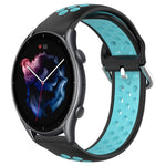 22mm Perforated Breathable Sports Silicone Watch Band, For Amazfit GTR 3 Pro, For Amazfit GTR 2e, For Amazfit GTR 2
