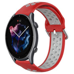 22mm Perforated Breathable Sports Silicone Watch Band, For Amazfit 3, For Amazfit GTR 47mm