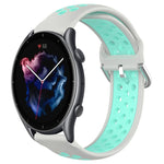 22mm Perforated Breathable Sports Silicone Watch Band, For Amazfit 3, For Amazfit GTR 47mm
