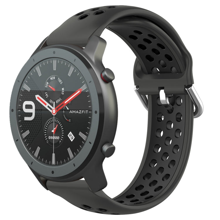 22mm Perforated Breathable Sports Silicone Watch Band, For Amazfit 3, For Amazfit GTR 47mm