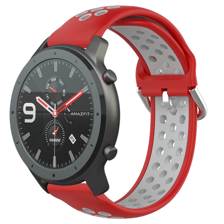 22mm Perforated Breathable Sports Silicone Watch Band, For Amazfit 3, For Amazfit GTR 47mm