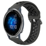 22mm Perforated Breathable Sports Silicone Watch Band, For Garmin Venu 2, For Garmin Vivoactive4, For Garmin Forerunner 265 Music