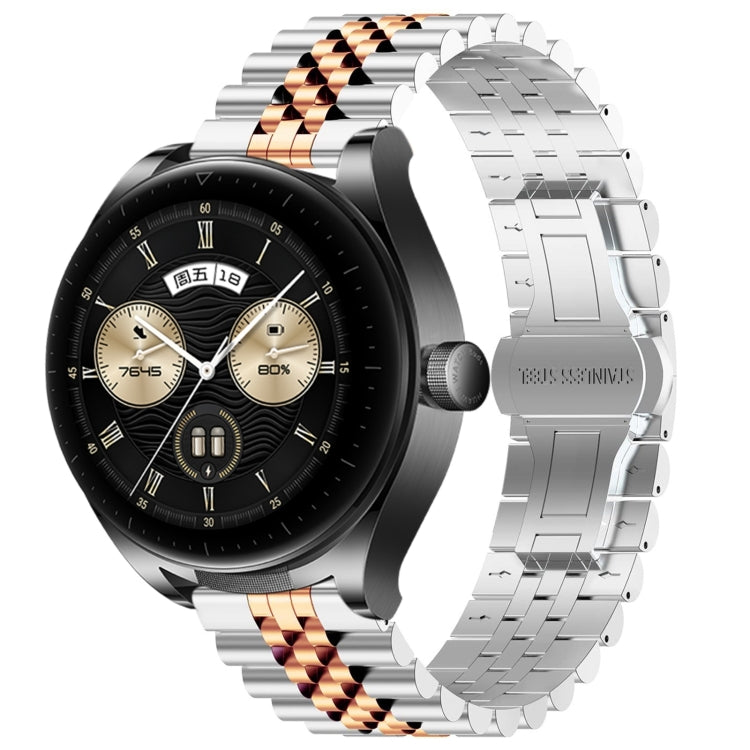 Five Bull Half Round Stainless Steel Watch Band + Strap Removal Tool, For Huawei Watch GT3 SE, For Huawei Watch Buds, For Huawei Watch3 Pro New, For Huawei Watch GT3 Pro 46mm, For Huawei Watch GT Runner, For Huawei Watch GT3 46mm