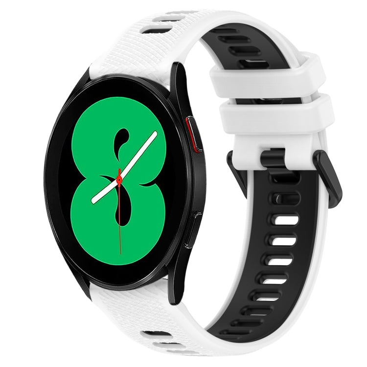 20mm Sports Two-Color Silicone Watch Band, For Samsung Galaxy Watch4 44mm, For Samsung Galaxy Watch4 40mm, For Samsung  Galaxy Watch4 Classic 42mm, For Samsung  Galaxy Watch4 Classic 46mm
