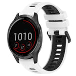22mm Sports Two-Color Silicone Watch Band, For Garmin Vivoactive 4