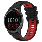 22mm Sports Two-Color Silicone Watch Band, For Garmin Vivoactive 4